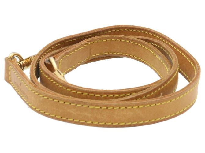 LOUIS VUITTON Schulterriemen Leder Beige LV Auth hk278 - Ansicht 2