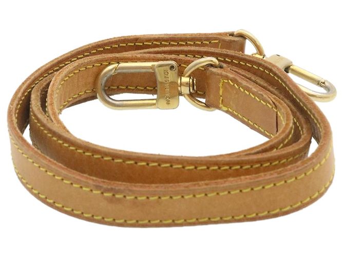 LOUIS VUITTON Schulterriemen Leder Beige LV Auth hk278 - Ansicht 3