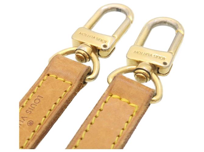 LOUIS VUITTON Schulterriemen Leder Beige LV Auth hk278 - Ansicht 4