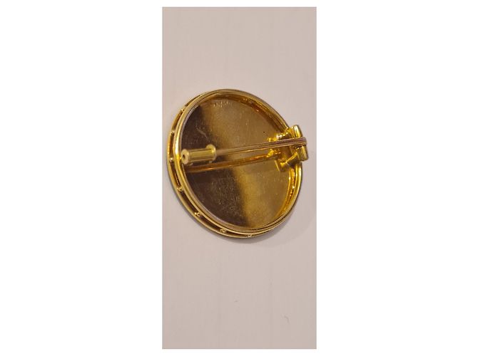 Autre Marque Spilla Mona Lisa in smalto blu e oro 18ct - vista 12