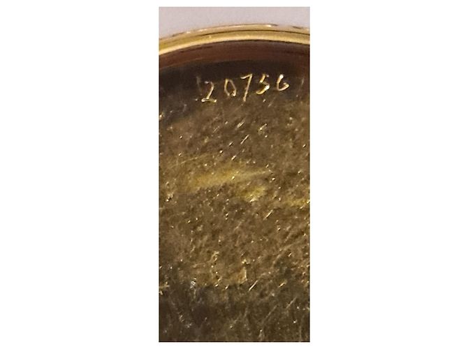 Autre Marque Spilla Mona Lisa in smalto blu e oro 18ct - vista 14