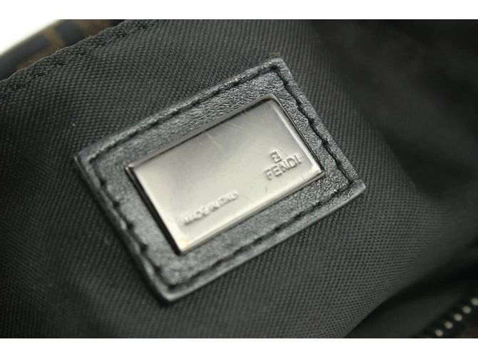 Fendi Borsa a spalla Pochette Zucchino FF Monogram Marrone - vista 11