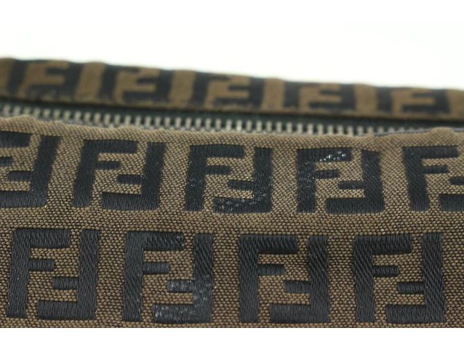 Fendi Borsa a spalla Pochette Zucchino FF Monogram Marrone - vista 2