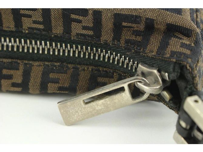 Fendi Borsa a spalla Pochette Zucchino FF Monogram Marrone - vista 6