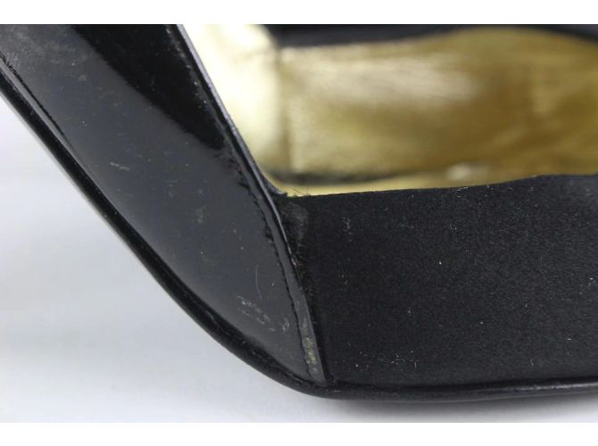 Vicini Size 39 Décolleté in vernice nera x raso 2V1209 - vista 3