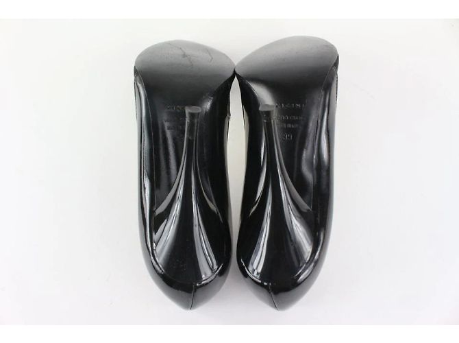Vicini Size 39 Décolleté in vernice nera x raso 2V1209 - vista 5