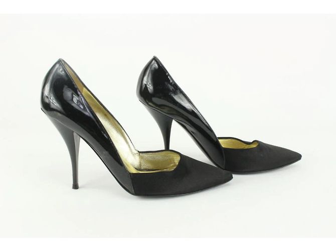 Vicini Size 39 Décolleté in vernice nera x raso 2V1209 - vista 6