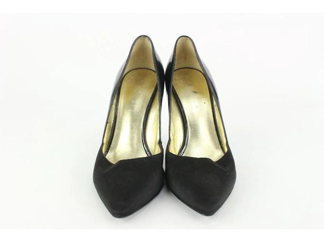 Vicini Size 39 Décolleté in vernice nera x raso 2V1209 - vista 7