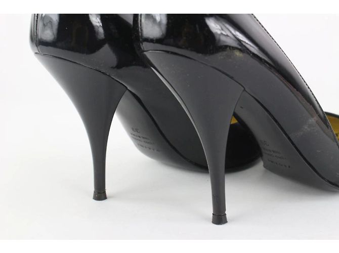 Vicini Size 39 Décolleté in vernice nera x raso 2V1209 - vista 8