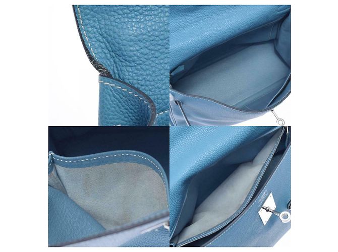 Hermès hermes kelly Blu - vista 4