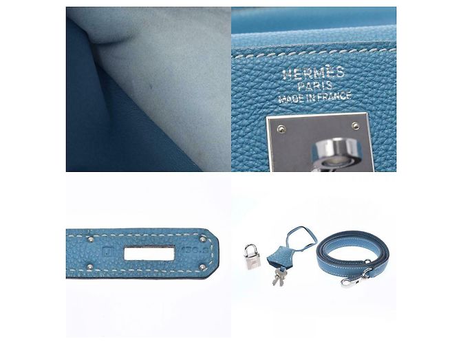 Hermès hermes kelly Blu - vista 5