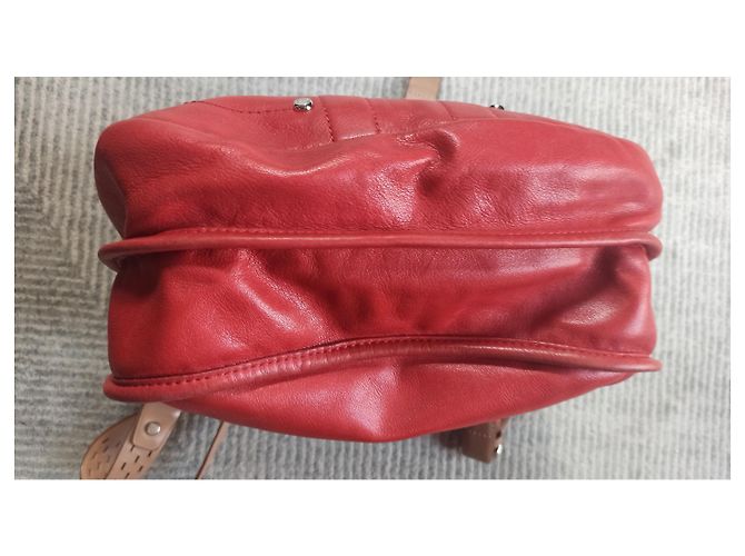 Borsa a tracolla Longchamp Besace in pelle arancione beige - vista 10