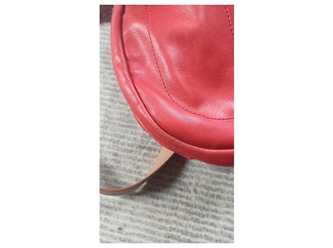 Borsa a tracolla Longchamp Besace in pelle arancione beige - vista 13