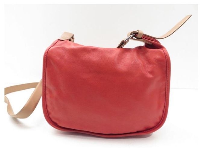 Borsa a tracolla Longchamp Besace in pelle arancione beige - vista 2