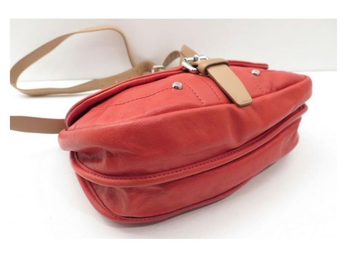 Borsa a tracolla Longchamp Besace in pelle arancione beige - vista 4