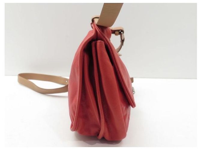 Borsa a tracolla Longchamp Besace in pelle arancione beige - vista 6