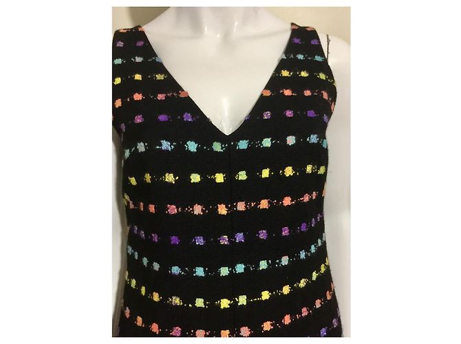 Diane Von Furstenberg Vestido de tweed Minetta de DvF Negro Multicolor - vista 4