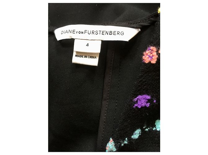 Diane Von Furstenberg Vestido de tweed Minetta de DvF Negro Multicolor - vista 5