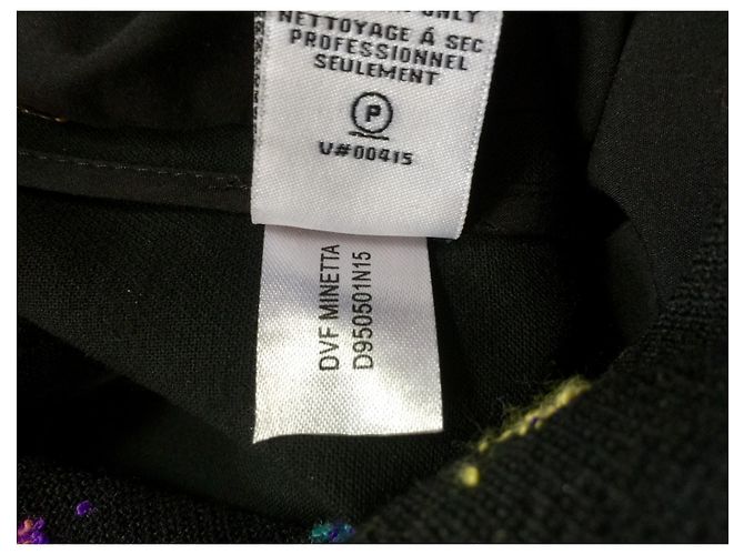 Diane Von Furstenberg Vestido de tweed Minetta de DvF Negro Multicolor - vista 8