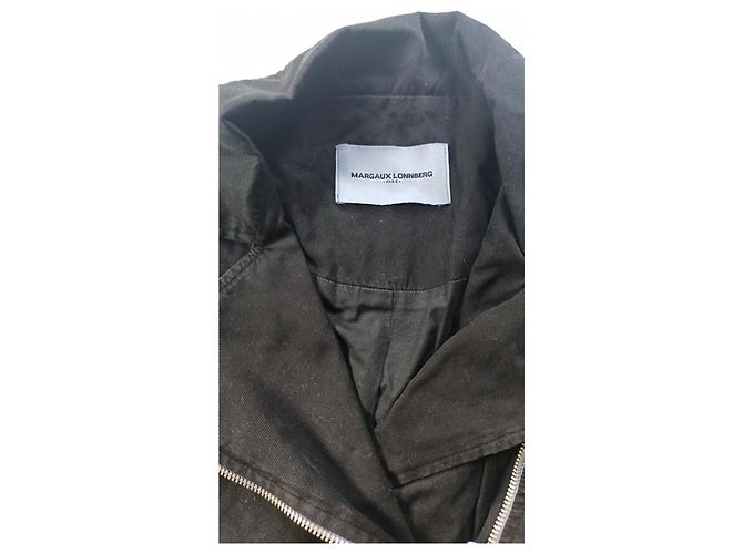 Giacca Margaux Lonnberg in cotone nero stile denim - vista 3