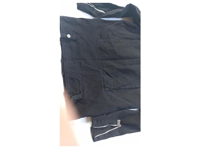 Giacca Margaux Lonnberg in cotone nero stile denim - vista 6