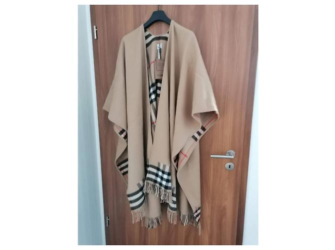 BURBERRY CAPE REVERSIBLE CACHEMIRE LAINE CHECK KAMEL - Ansicht 15