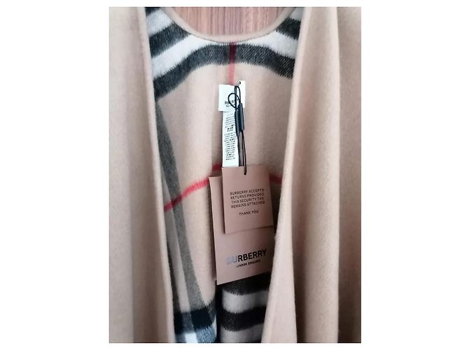 BURBERRY CAPE REVERSIBLE CACHEMIRE LAINE CHECK KAMEL - Ansicht 16