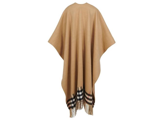 BURBERRY CAPE REVERSIBLE CACHEMIRE LAINE CHECK KAMEL - Ansicht 2