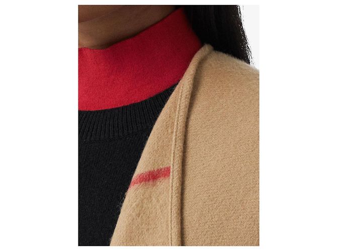 BURBERRY CAPE REVERSIBLE CACHEMIRE LAINE CHECK KAMEL - Ansicht 5