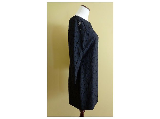 Diane Von Furstenberg DvF Sarita Blumenspitzenkleid in Schwarz - Ansicht 3