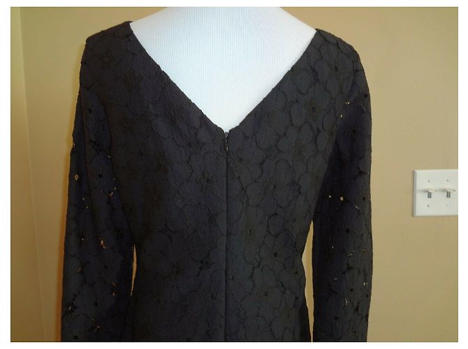 Diane Von Furstenberg DvF Sarita Blumenspitzenkleid in Schwarz - Ansicht 5