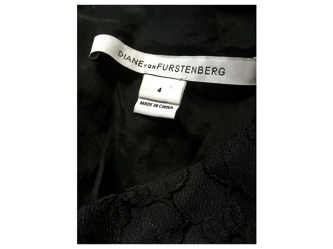 Diane Von Furstenberg DvF Sarita Blumenspitzenkleid in Schwarz - Ansicht 7
