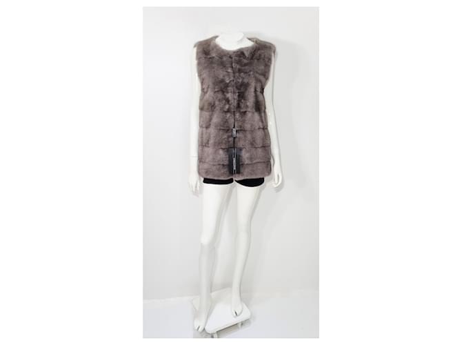 Chaleco Simonetta Ravizza visón Gris antracita - vista 3