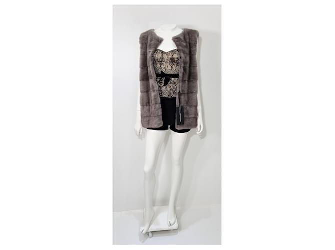 Chaleco Simonetta Ravizza visón Gris antracita - vista 4