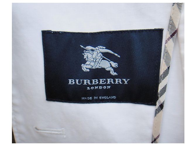 Gabardina Burberry para mujer 38 Blanco - vista 2
