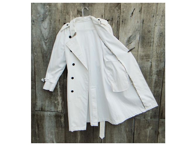 Gabardina Burberry para mujer 38 Blanco - vista 4