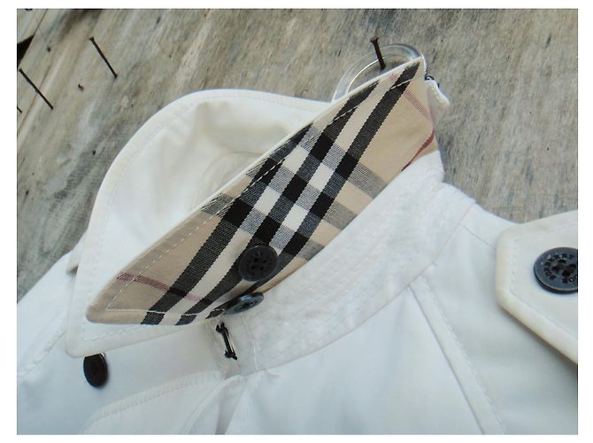 Gabardina Burberry para mujer 38 Blanco - vista 6