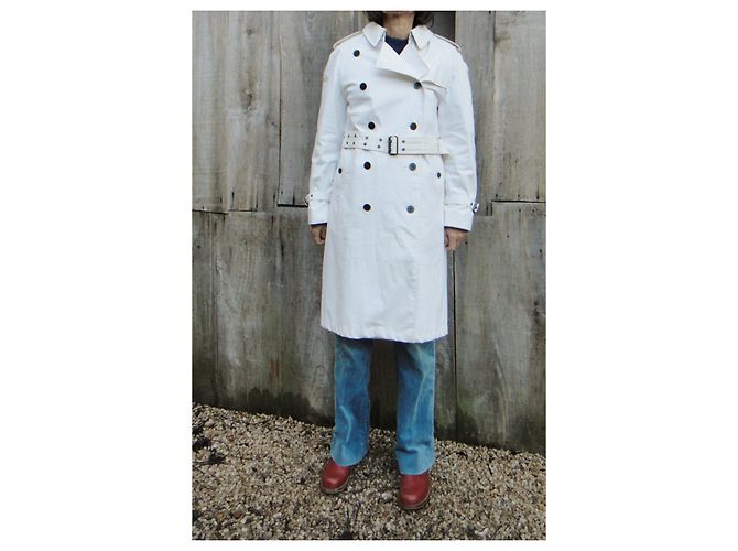 Gabardina Burberry para mujer 38 Blanco - vista 7