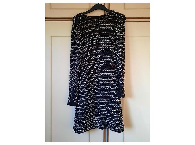 Maje Boucle Kit Strickjacke Braun Schwarz Baumwolle - Ansicht 6