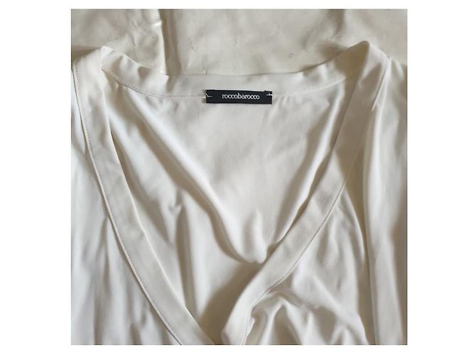 ROCCOBAROCCO Blouse Eggshell Viscose Elastane - view 3