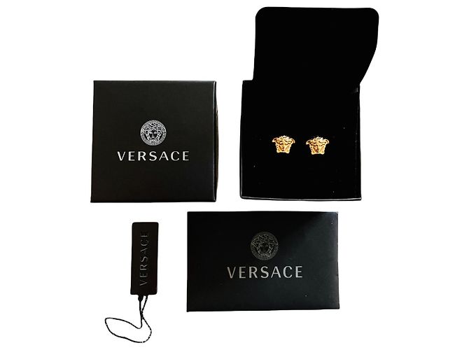 Versace Medusa Head Stud Earrings - view 2