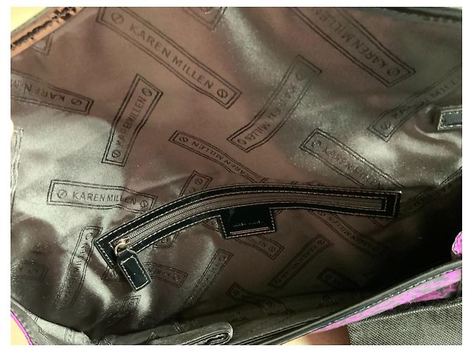 Pochette da sera grande Karen Millen viola Nero Porpora - vista 3