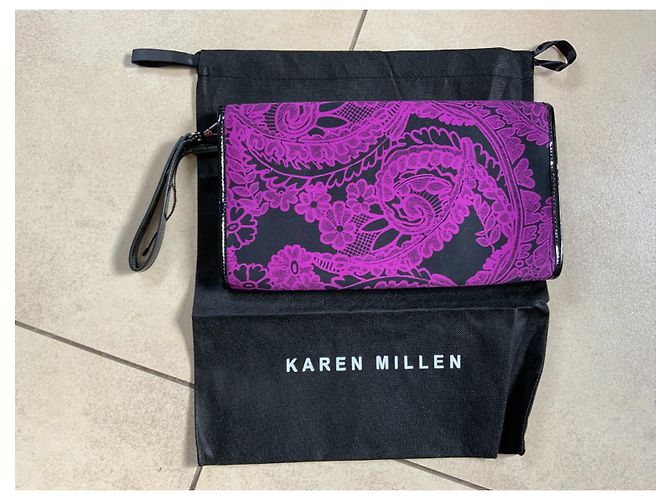 Pochette da sera grande Karen Millen viola Nero Porpora - vista 4