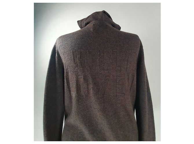 Zadig & Voltaire Hoodie Cardigan Braun Merino Wolle M - Ansicht 4
