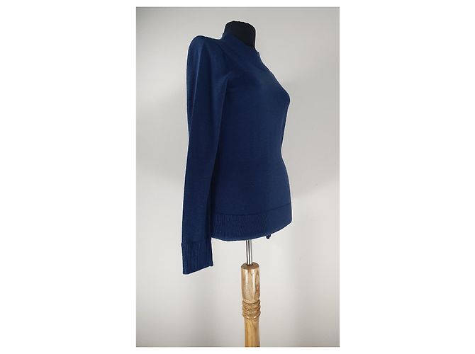 Club Monaco Pullover aus blauer Merinowolle - Ansicht 3