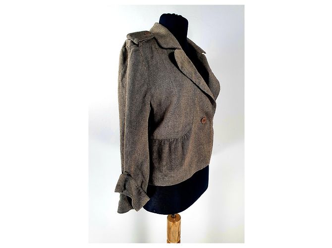 Club Monaco Blazer Braun Wolle L - Ansicht 2
