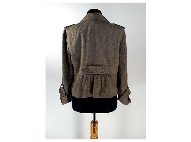 Club Monaco Blazer Braun Wolle L - Ansicht 3