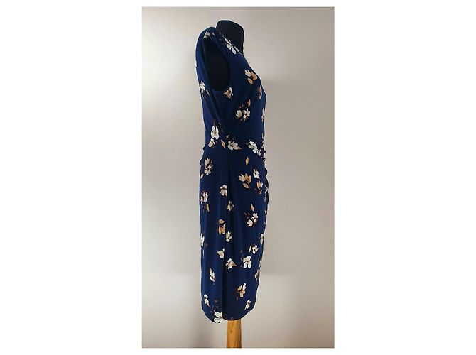 Ralph Lauren Blumenkleid Blau Mehrfarben - Ansicht 3