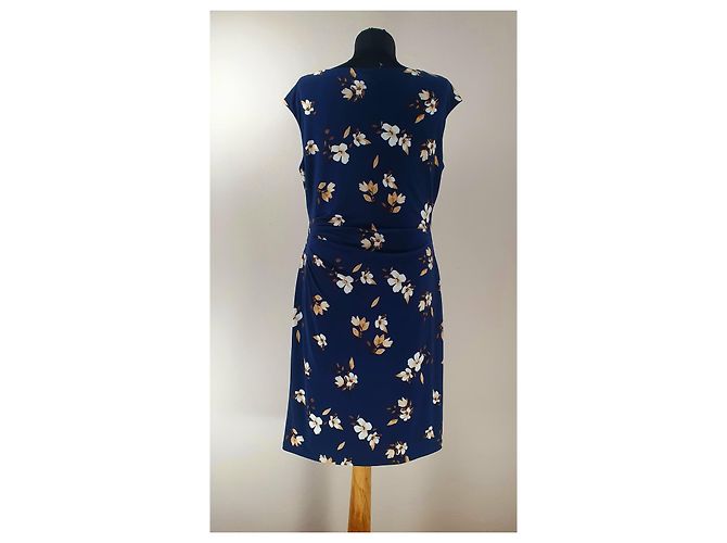 Ralph Lauren Blumenkleid Blau Mehrfarben - Ansicht 4