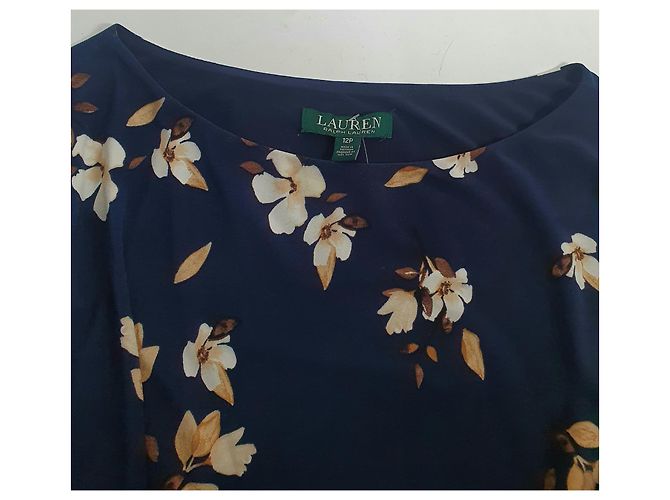 Ralph Lauren Blumenkleid Blau Mehrfarben - Ansicht 5